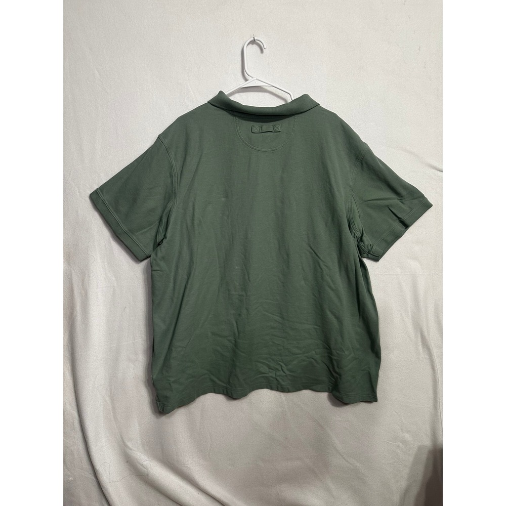 Duluth Trading Co Mens 3XL Relaxed Fit Polo Shirt Sage Green Cotton Pocket Pique - Picture 6 of 10